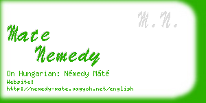 mate nemedy business card