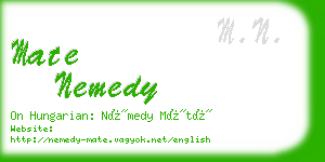 mate nemedy business card